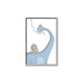 Picture of reading Brachiosaurus _GroupedProduct_Rectangle_Portrait_Mini_ _GroupedProduct_Rectangle_Portrait_Canvas_Framed_