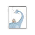 Picture of reading Brachiosaurus _GroupedProduct_Rectangle_Portrait_Mini_ _GroupedProduct_Rectangle_Portrait_Canvas_Framed_
