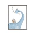 Picture of reading Brachiosaurus _GroupedProduct_Rectangle_Portrait_Mini_ _GroupedProduct_Rectangle_Portrait_Canvas_Framed_