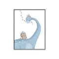 Picture of reading Brachiosaurus _GroupedProduct_Rectangle_Portrait_Mini_ _GroupedProduct_Rectangle_Portrait_Canvas_Framed_