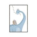 Picture of reading Brachiosaurus _GroupedProduct_Rectangle_Portrait_Mini_ _GroupedProduct_Rectangle_Portrait_Canvas_Framed_