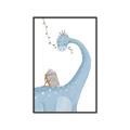 Picture of reading Brachiosaurus _GroupedProduct_Rectangle_Portrait_Mini_ _GroupedProduct_Rectangle_Portrait_Canvas_Framed_