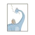 Picture of reading Brachiosaurus _GroupedProduct_Rectangle_Portrait_Mini_ _GroupedProduct_Rectangle_Portrait_Canvas_Framed_