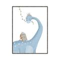 Picture of reading Brachiosaurus _GroupedProduct_Rectangle_Portrait_Mini_ _GroupedProduct_Rectangle_Portrait_Canvas_Framed_