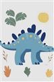 Picture of Blue Stegosaurus _GroupedProduct_Rectangle_Portrait_Mini_ _GroupedProduct_Rectangle_Portrait_Unframed_Print_Only_