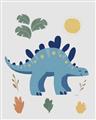 Picture of Blue Stegosaurus _GroupedProduct_Rectangle_Portrait_Mini_ _GroupedProduct_Rectangle_Portrait_Unframed_Print_Only_
