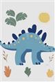 Picture of Blue Stegosaurus _GroupedProduct_Rectangle_Portrait_Mini_ _GroupedProduct_Rectangle_Portrait_Unframed_Print_Only_