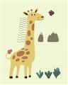 Picture of Smiling Giraffe _GroupedProduct_Rectangle_Portrait_Mini_ _GroupedProduct_Rectangle_Portrait_Unframed_Print_Only_