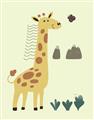 Picture of Smiling Giraffe _GroupedProduct_Rectangle_Portrait_Mini_ _GroupedProduct_Rectangle_Portrait_Unframed_Print_Only_