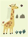 Picture of Smiling Giraffe _GroupedProduct_Rectangle_Portrait_Mini_ _GroupedProduct_Rectangle_Portrait_Unframed_Print_Only_