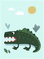 Picture of Chomping Croc _GroupedProduct_Rectangle_Portrait_Mini_ _GroupedProduct_Rectangle_Portrait_Unframed_Print_Only_