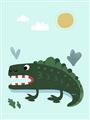 Picture of Chomping Croc _GroupedProduct_Rectangle_Portrait_Mini_ _GroupedProduct_Rectangle_Portrait_Unframed_Print_Only_