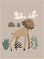 Picture of Moose in the woods _GroupedProduct_Rectangle_Portrait_Mini_ _GroupedProduct_Rectangle_Portrait_Unframed_Print_Only_