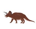 Picture of Red Triceratops  _GroupedProduct_Rectangle_Landscape_Mini_ _GroupedProduct_Rectangle_Landscape_Unframed_Print_Only_