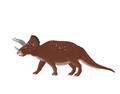Picture of Red Triceratops  _GroupedProduct_Rectangle_Landscape_Mini_ _GroupedProduct_Rectangle_Landscape_Unframed_Print_Only_