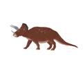Picture of Red Triceratops  _GroupedProduct_Rectangle_Landscape_Mini_ _GroupedProduct_Rectangle_Landscape_Unframed_Print_Only_