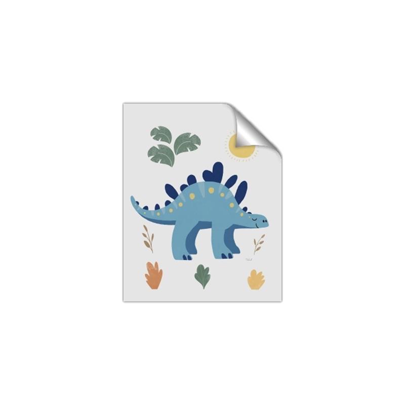 Picture of Blue Stegosaurus _GroupedProduct_Rectangle_Portrait_Mini_ _GroupedProduct_Rectangle_Portrait_Unframed_Print_Only_