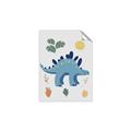 Picture of Blue Stegosaurus _GroupedProduct_Rectangle_Portrait_Mini_ _GroupedProduct_Rectangle_Portrait_Unframed_Print_Only_