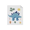 Picture of Blue Stegosaurus _GroupedProduct_Rectangle_Portrait_Mini_ _GroupedProduct_Rectangle_Portrait_Unframed_Print_Only_