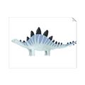 Picture of Pale Blue Stegosaurus _GroupedProduct_Rectangle_Landscape_Mini_ _GroupedProduct_Rectangle_Landscape_Unframed_Print_Only_