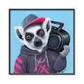 Picture of Music Lemur _GroupedProduct_Square_Canvas_Framed_