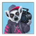 Picture of Music Lemur _GroupedProduct_Square_Canvas_Framed_