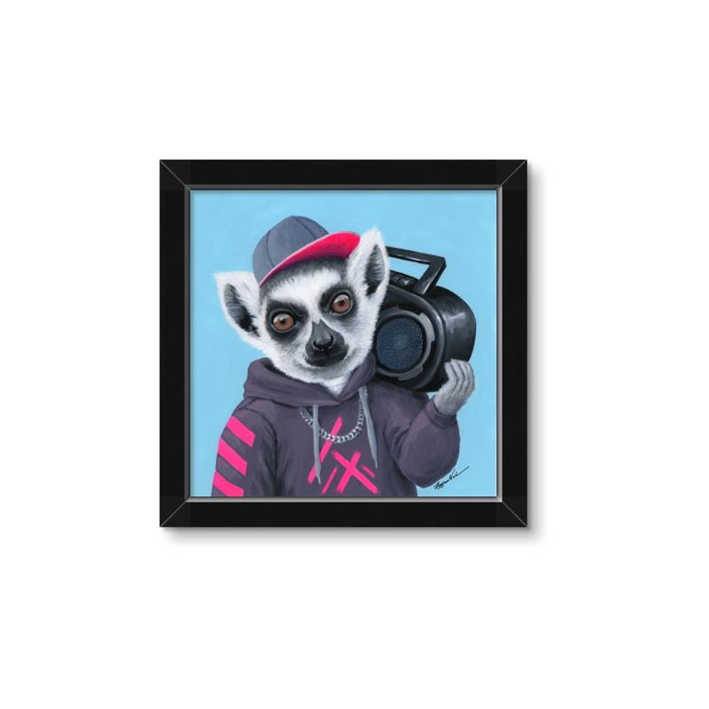 Picture of Music Lemur _GroupedProduct_Square_Framed_Matted_