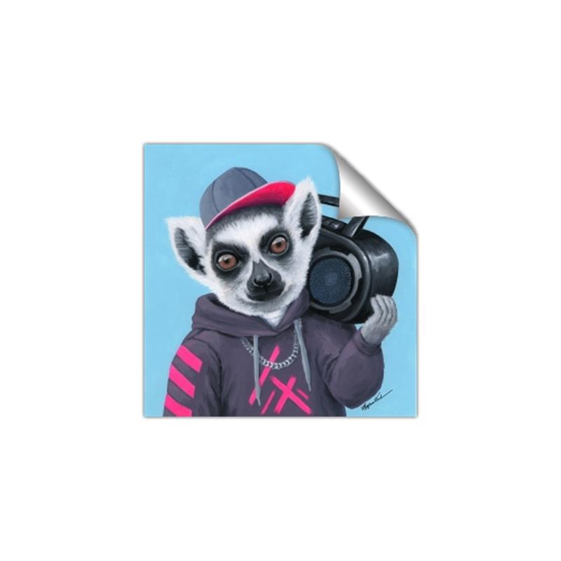 Picture of Music Lemur _GroupedProduct_Square_Unframed_Print_Only_