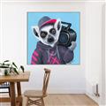 Picture of Music Lemur _GroupedProduct_Square_Canvas_Framed_