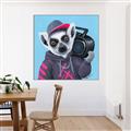 Picture of Music Lemur _GroupedProduct_Square_Canvas_Framed_