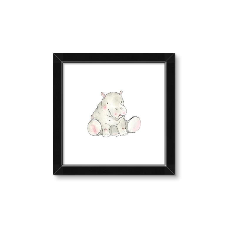 Picture of Baby Hippo _GroupedProduct_Square_Mini_ _GroupedProduct_Square_Framed_Matted_