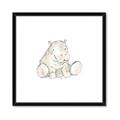 Picture of Baby Hippo _GroupedProduct_Square_Mini_ _GroupedProduct_Square_Framed_Matted_