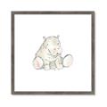 Picture of Baby Hippo _GroupedProduct_Square_Mini_ _GroupedProduct_Square_Framed_Matted_