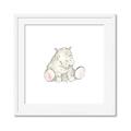 Picture of Baby Hippo _GroupedProduct_Square_Mini_ _GroupedProduct_Square_Framed_Matted_