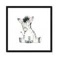 Picture of Baby Zebra _GroupedProduct_Square_Mini_ _GroupedProduct_Square_Framed_Matted_