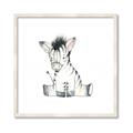 Picture of Baby Zebra _GroupedProduct_Square_Mini_ _GroupedProduct_Square_Framed_Matted_