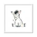 Picture of Baby Zebra _GroupedProduct_Square_Mini_ _GroupedProduct_Square_Framed_Matted_