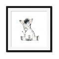 Picture of Baby Zebra _GroupedProduct_Square_Mini_ _GroupedProduct_Square_Framed_Matted_