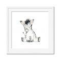 Picture of Baby Zebra _GroupedProduct_Square_Mini_ _GroupedProduct_Square_Framed_Matted_