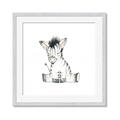 Picture of Baby Zebra _GroupedProduct_Square_Mini_ _GroupedProduct_Square_Framed_Matted_
