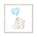 Picture of Heart Balloon Elephant _GroupedProduct_Square_Mini_ _GroupedProduct_Square_Framed_Matted_