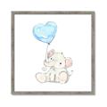 Picture of Heart Balloon Elephant _GroupedProduct_Square_Mini_ _GroupedProduct_Square_Framed_Matted_