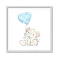 Picture of Heart Balloon Elephant _GroupedProduct_Square_Mini_ _GroupedProduct_Square_Framed_Matted_