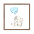 Picture of Heart Balloon Elephant _GroupedProduct_Square_Mini_ _GroupedProduct_Square_Framed_Matted_