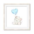 Picture of Heart Balloon Elephant _GroupedProduct_Square_Mini_ _GroupedProduct_Square_Framed_Matted_