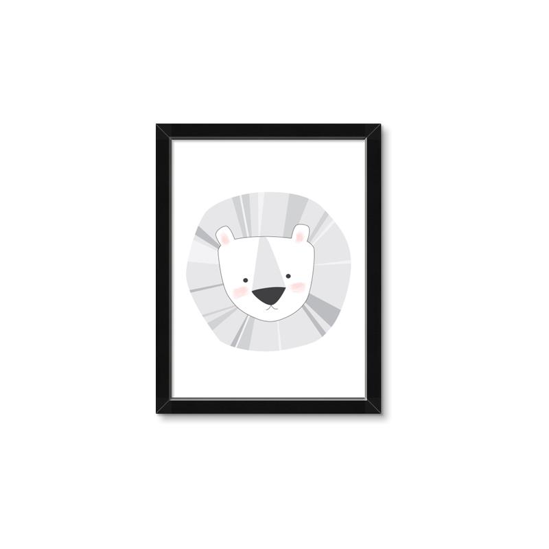 Picture of Gray Lion _GroupedProduct_Rectangle_Portrait_Mini_ _GroupedProduct_Rectangle_Portrait_Framed_Matted_
