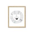 Picture of Gray Lion _GroupedProduct_Rectangle_Portrait_Mini_ _GroupedProduct_Rectangle_Portrait_Framed_Matted_