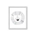 Picture of Gray Lion _GroupedProduct_Rectangle_Portrait_Mini_ _GroupedProduct_Rectangle_Portrait_Framed_Matted_