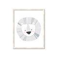 Picture of Gray Lion _GroupedProduct_Rectangle_Portrait_Mini_ _GroupedProduct_Rectangle_Portrait_Framed_Matted_