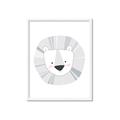 Picture of Gray Lion _GroupedProduct_Rectangle_Portrait_Mini_ _GroupedProduct_Rectangle_Portrait_Framed_Matted_